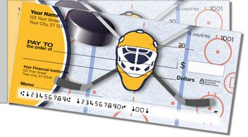 Blue and Gold Hockey Side Tear Checks
