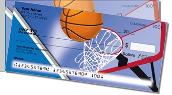 Blue and Silver Basketball Side Tear Design Checks