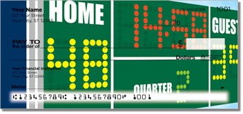 Blue and Silver Football Fan Checks