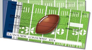 Blue and Silver Football Fan Side Tear Design Checks