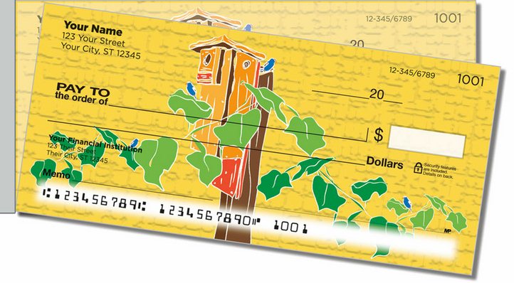 Bluebird House Side Tear Personal Checks