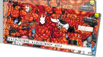 Bodybuilding Character Side Tear Design Checks