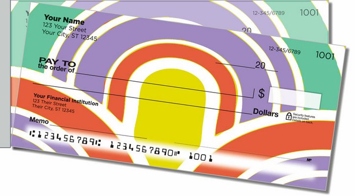 Bold Aura Side Tear Personal Checks