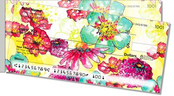 Breezy Blooms Side Tear Personalized Checks