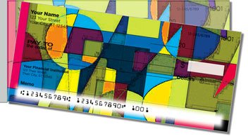 Bulone Abstract Side Tear Personalized Checks
