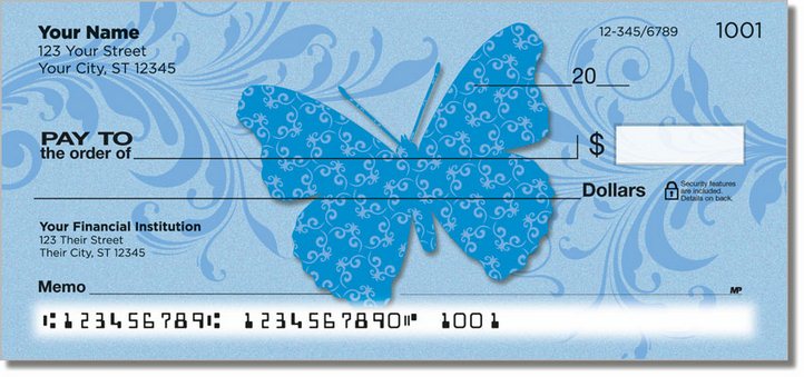 Butterfly Print Personal Checks