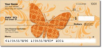 Butterfly Print Personalized Checks