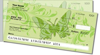Butterfly Print Side Tear Checks