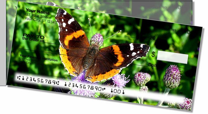 Butterfly and Moth Side Tear Personal Checks