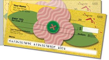 Button Flower Side Tear Checks