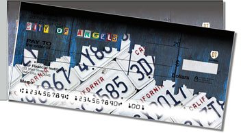 California License Plate Side Tear Design Checks