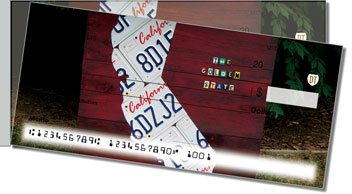 California License Plate Side Tear Personalized Checks