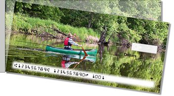 Canoeing Side Tear Personalized Checks