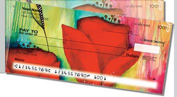 Canvas Painting Side Tear Design Checks