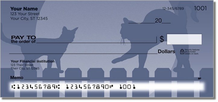 Cat Nightlife Personal Checks - Personal Checks TM