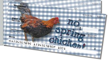 Chatty Chicken Side Tear Personalized Checks