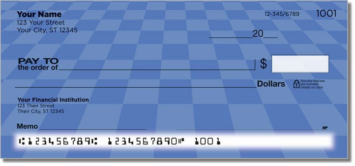 Checkerboard Pattern Personal Checks