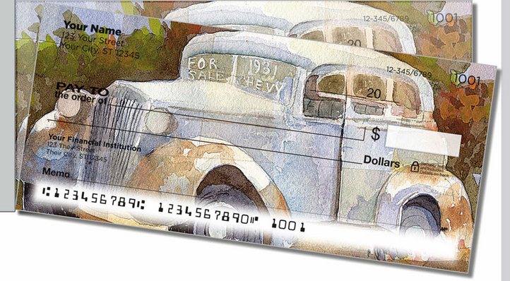 Checkerboard and Rust Side Tear Personal Checks