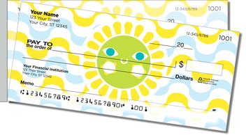 Cheery Day Side Tear Personalized Checks