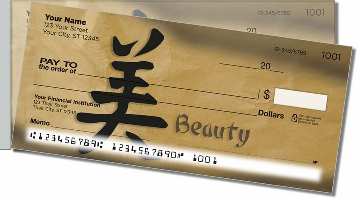 Chinese Character Side Tear Personal Checks - Personal Checks TM