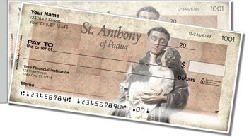 Christian Saint Side Tear Personalized Checks