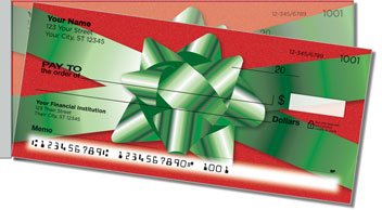 Christmas Bow Side Tear Checks