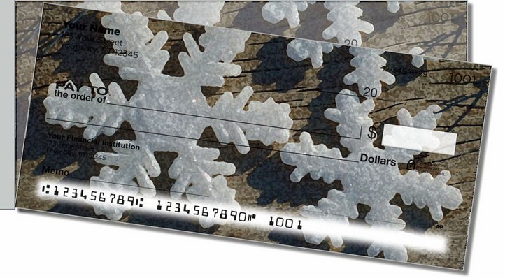 Christmas Snowflake Side Tear Personal Checks