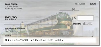 Classic Diesel Locomotive Personalized Checks