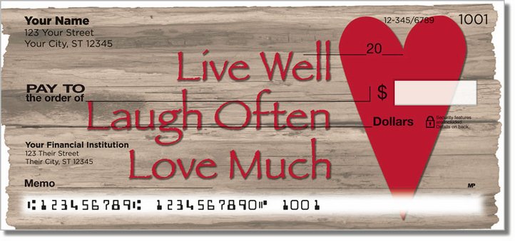 Country Sayings Personal Checks