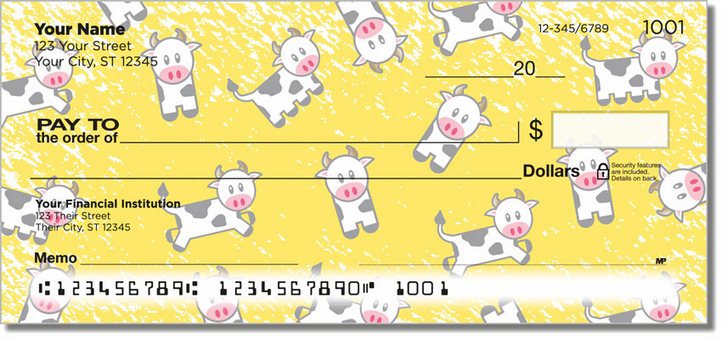 Cute Cow Personal Checks - Personal Checks TM
