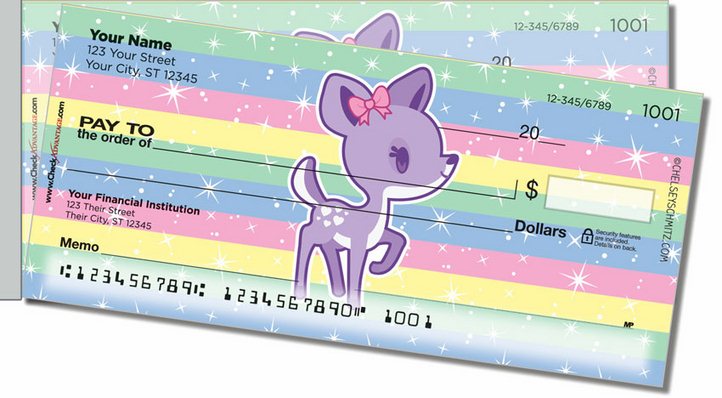 Cute Fawn Side Tear Personal Checks - Personal Checks TM