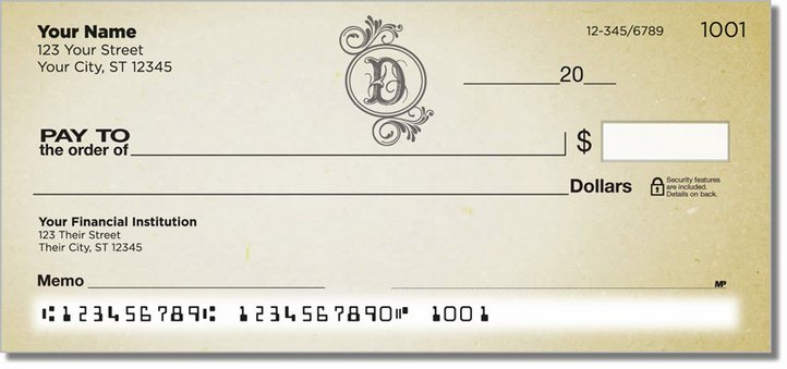 D Monogram Personal Checks