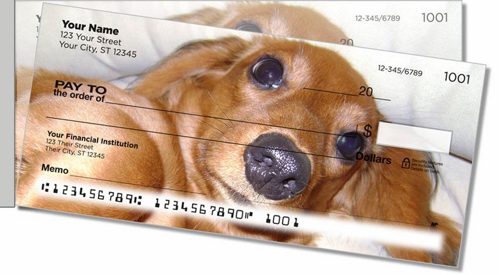 Dachshund Side Tear Personal Checks