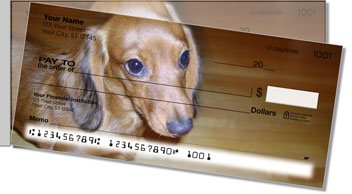 Dachshund Side Tear Personalized Checks