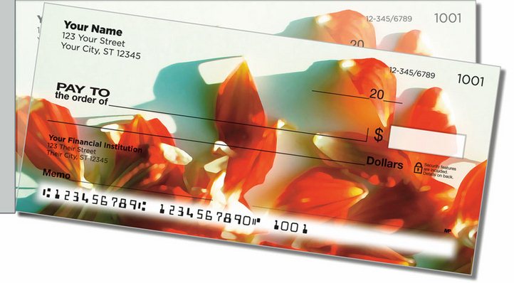 Dahlia Petal Side Tear Personal Checks