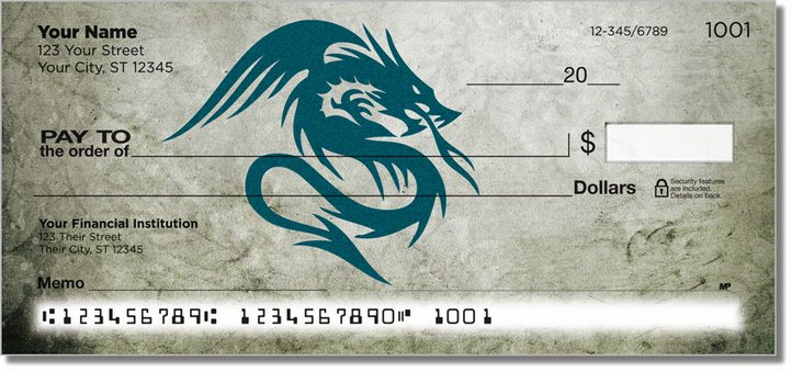 Dragon Tattoo Personal Checks