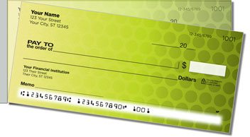 Fading Circle Side Tear Personalized Checks