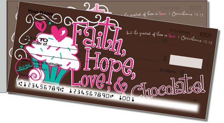 Faithful Girl Side Tear Personal Checks