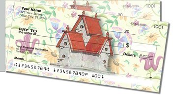 Fancy Birdhouse Side Tear Personalized Checks