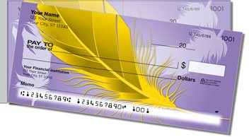 Fancy Feather Side Tear Personalized Checks
