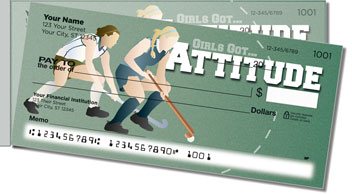 Field Hockey Side Tear Personalized Checks