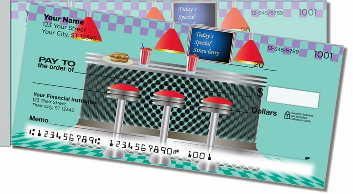 Fifties Diner Side Tear Personal Checks