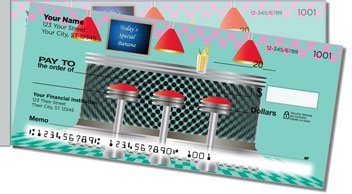 Fifties Diner Side Tear Personalized Checks