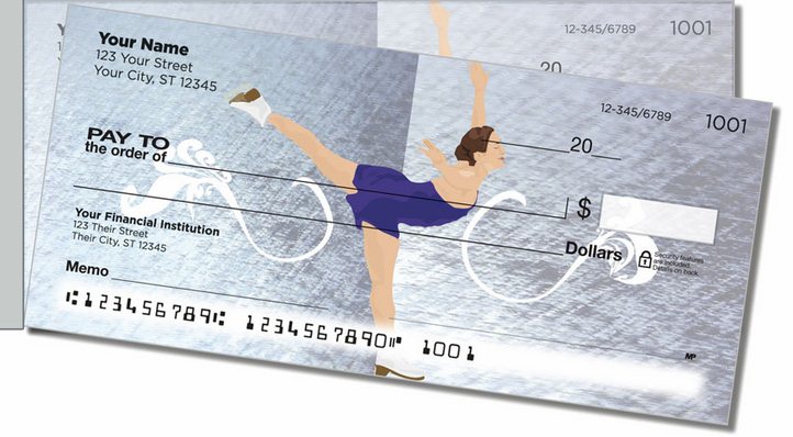 Figure Skater Side Tear Personal Checks
