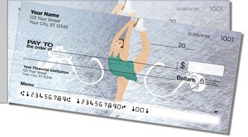 Figure Skater Side Tear Personalized Checks