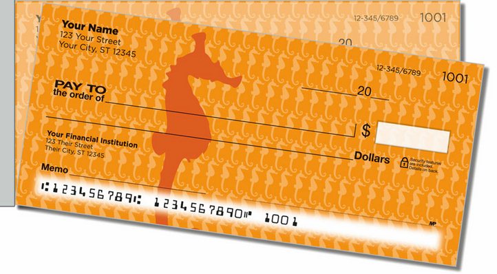 Fish Pattern Side Tear Personal Checks