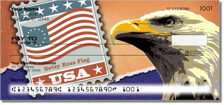 Flag Stamp Personal Checks