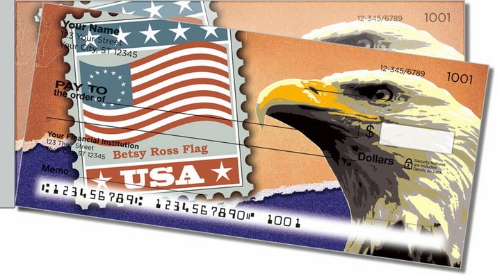 Flag Stamp Side Tear Personal Checks