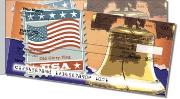 Flag Stamp Side Tear Personalized Checks