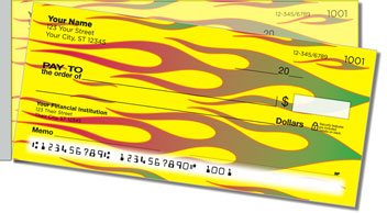 Flame Graphic Side Tear Design Checks